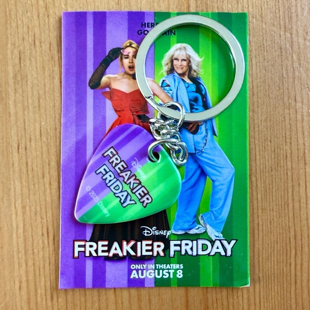NEW Freakier Friday 2025 guitar pick keychain